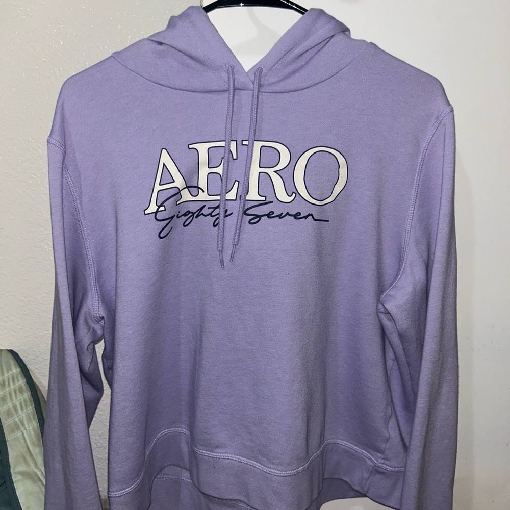Aeropostale Purple Pullover Sweater with Hood